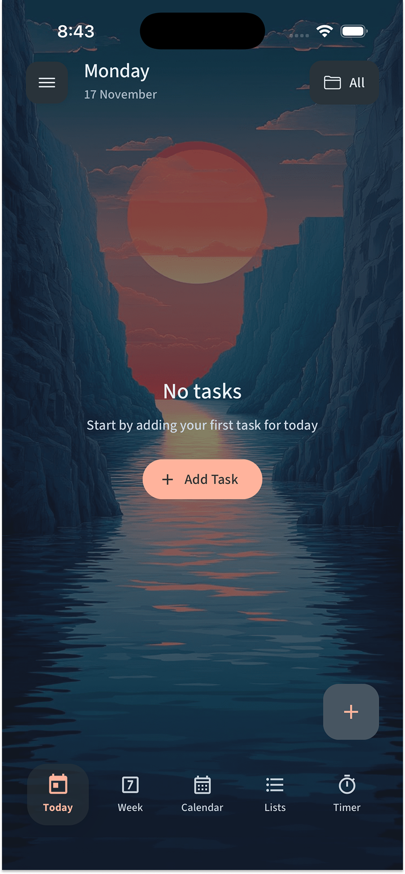 Tickmeek task manager app screenshot