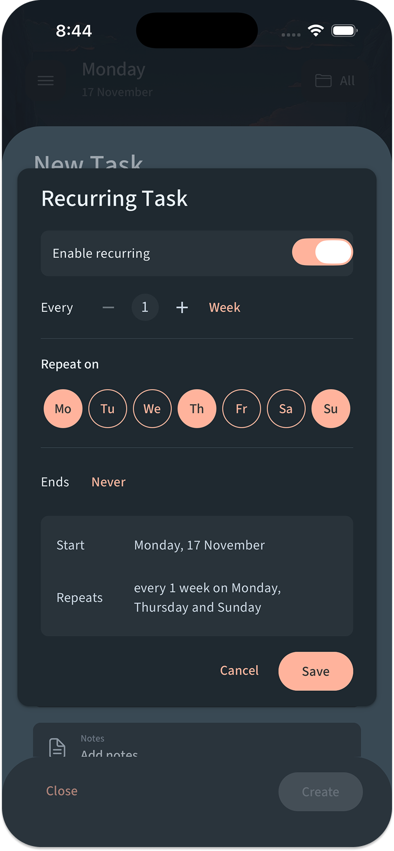 Recurring Tasks & Smart Reminders